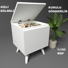 Gimli Gizli Bölmeli Komodin,mdf,kurulu,montaj Gerekmez