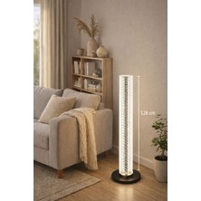Mars Concept LED Lambader 3 Işık Modlu 126 cm Modern Ayaklı Lamba Kristal Gövdeli Salon Lambası