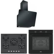 Franke Siyah Airfry Ankastre Set (Fma 97 P As Tbk - Franke Fhns 705 4g Tc Bk C - Franke Fpj 615 V Bk A / 600)