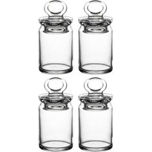 Paşabahçe 95104 Kitchen Cam Kavanoz 4'lü 240 cc Şık Tasarımlı Cam Baharatlık Seti