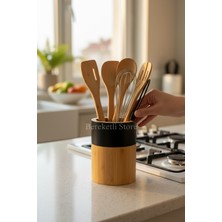 Feyza Design Doğal Bambu Kaşıklık, Şık ve Fonksiyonel Mutfak Düzenleyici