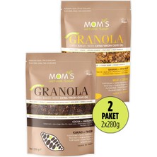 Mom's Natural Foods 2'li Granola - Muz Ceviz 280 G - Kakao Fındık 280 G