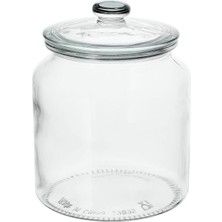 Feyza Design Şeffaf Cam Kavanoz, Kapaklı, 18 Cm, Vakumlu, Pratik ve Şık Tasarım