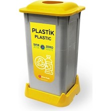 A Form Sıfır Atık Kovası Orijinal Sarı Plastik Atık Kutusu 45X40X75 cm 70 Lt