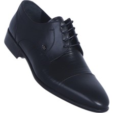 Censay 526 Siyah Antik Neolit %100 Deri Erkek Klasik Ayakkabı