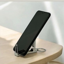 Herşey Nota Katlanır Telefon Tutucu Anahtarlık – Taşınabilir Metal Stand Aparatı