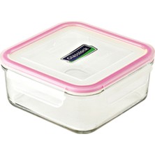 Feyza Design Kare Cam Saklama Kabı, 490 Ml, Sağlıklı ve Şık Mutfak Gereçleri