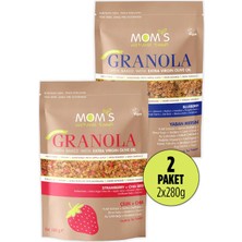 Mom's Natural Foods 2'li Granola - Çilek Chıa 280 G - Yabanmersini 280 G