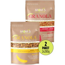 Mom's Natural Foods 2'Lİ GRANOLA - MUZ CEVİZ 280 G - ÇİLEK CHIA 280 G