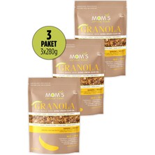 Mom's Natural Foods 3'lü Muz-Ceviz Granola 280 gr