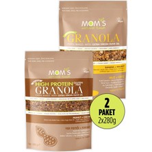 Mom's Natural Foods 2'Lİ GRANOLA - MUZ CEVİZ 280 G - YER FISTIĞI 280 G