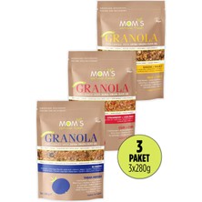 Mom's Natural Foods 3'lü Granola Muz 280G / Y.Mer 280G / Çilek 280G