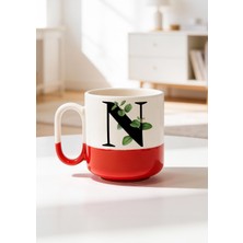 BB Design N Harfi Tasarımlı Baskılı Seramik Pro Kupa Bardak 330ML