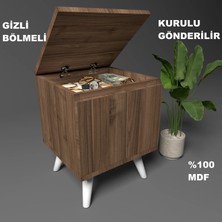 Gimli Gizli Bölmeli Komodin,mdf,kurulu,montaj Gerekmez