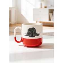BB Design Fotoğraf Makinesi Tasarımlı Baskılı Seramik Pro Kupa Bardak 330ML