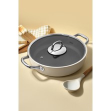 Gigilli Esperanza Titanyum Karnıyarık Tenceresi 26 cm Krem