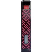 Parmida Tek Torch Pürmüz Gunmetal-Kırmızı Desenli Metal Puro Çakmağı