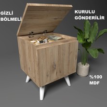 Gimli Gizli Bölmeli Komodin,mdf,kurulu,montaj Gerekmez