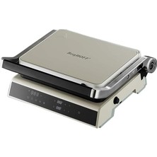 Gem Retro Dijital Izgara & Tost Makinesi – 2000 W, 290×212 Mm, LCD Dokunmatik Kontrol | Vanilya Krem