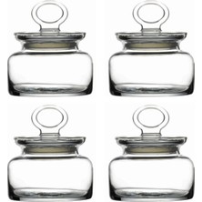 Feyza Design Şeffaf Cam Kapaklı Contalı Kavanoz Seti, 4'lü, Pratik ve Şık Tasarım