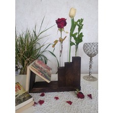 Ay Akdeniz Dekoratif Orta Sehpa ve masa Süslemesi tüplü kitap ayraçlı çiçeklik