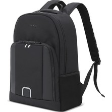 Luna Eco MCE-1201 Çevre Dostu Reflektörlü Laptop Çantası, Seyahat Sırt Çantası, Macbook Sırt Çantası, Erkek Kadın 15.6 Inç Bilgisayar Çantası, Siyah