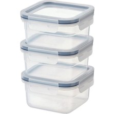 Feyza Design Pratik 750 ml Kapaklı Saklama Kabı Seti, 3'lü Pakette Ideal Saklama Çözümü