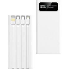 MERİX Merix Çoklu Kablolu Powerbank – Dijital Göstergeli, Hızlı Şarj Destekli Taşınabilir Şarj Cihazı