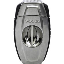 Xikar Flip Dual Gümüş V & Düz Puro Makası Kesici