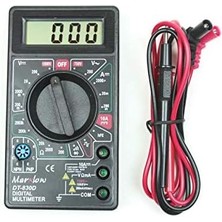 DT-830D Dijital Multimetre Avometre - Digital Ölçü Aleti - Akım, Voltaj, Direnç Ölçer - Siyah Ölçü Aleti