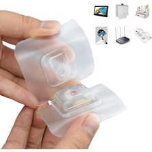 Sets Sihirli Kanca Çıft Taraflı Çok Amaçlı Kancalar Kendinden Yapışkanlı Şeffaf Su Geçırmez ve Yağ Geçırmez. Mutfak Banyo Oturma Odası Içın Delme Yok Çıkarılabilir Max 10KG