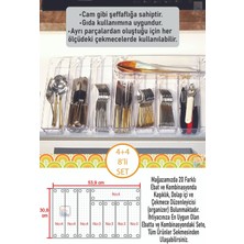 Feyza Design 8'li Modüler Şeffaf Çekmece Düzenleyici Kaliteli Akrilik Organizer