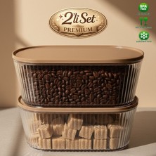 LE Paris Şeffaf Saklama Kabı -Sızdırmaz Kapaklı Mutfak Organizer|sebze|çay|kahve|şeker|kuru Gıda|meyve