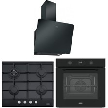 Franke Siyah Airfry Ankastre Set (Fma 97 P As Tbk - Franke Fhng 604 4g Tc Bk C - Franke Fpj 615 V Bk A / 600)