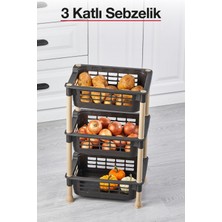 Feyza Design Çok Katlı Plastik Sebzelik, Patates ve Soğanlık Mutfak Organizer