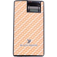 Black Martin Tek Torch Pürmüz Karbon Desenli Sarı Puro Çakmağı