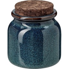 Feyza Design Mavi Seramik Kavanoz 0,3 Lt, Şık ve Dayanıklı Saklama Çözümü