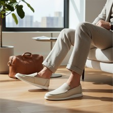 By Barretti Krem Rengi Rahat Bağcıksız Loafer