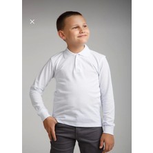 Dıgıl Kids Çocuk Polo Yaka Okul T-Shirt Turuncu Uzun Kol