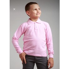 Dıgıl Kids Çocuk Polo Yaka Okul T-Shirt Turuncu Uzun Kol