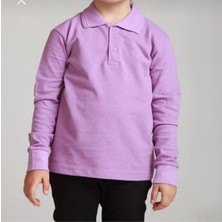Dıgıl Kids Çocuk Polo Yaka Okul T-Shirt Turuncu Uzun Kol