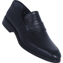 Censay 641 Siyah Antik Kauçuk %deri Erkek Klasik Ayakkabı