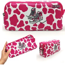 Özgürce Iki Bölmeli Vegan Deri Kalem Kutusu, Pembe, Şık ve Kullanışlı Tasarım