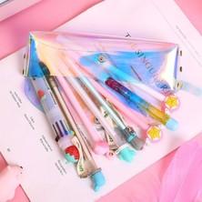 Özgürce Rengarenk Helogram Kalem Kutusu ve Mini Makyaj Çantası, Sihirli Renkler