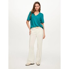 Faik Sönmez V Yaka Kısa Kol  T-Shırt S26TSH001