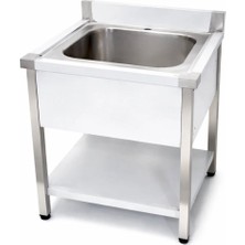 Tek Evyeli Krom Çalışma Tezgahı, Paslanmaz ,