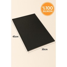Feyza Design Pratik 45X30 cm Silikon Kurutmalık, Bulaşık Kurutma Matı, Esnek ve Dayanıklı