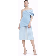 Baltaci Milano Blueluce Dress-LIGHT BLUE / M / ıtalıan crep