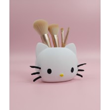 Hello Kitty Figürlü Makyaj Fırçası Düzenleyici & Kalemlik - El Yapımı Dekore Edilmiş Hediyelik Obje