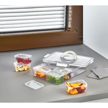 Feyza Design 8 Bölmeli Kapaklı Saklama Kabı Seti, Çok Amaçlı Dolap ve Piknik Düzeni